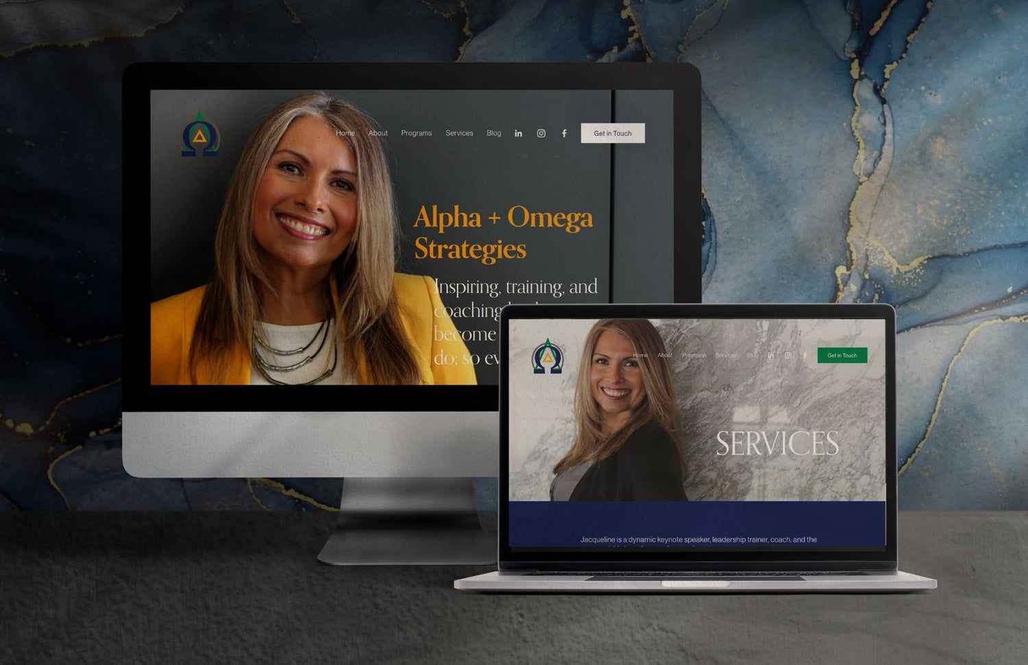 Alpha + Omega Strategies | Squarespace Website Design with Scheduling, Email &amp; Membership