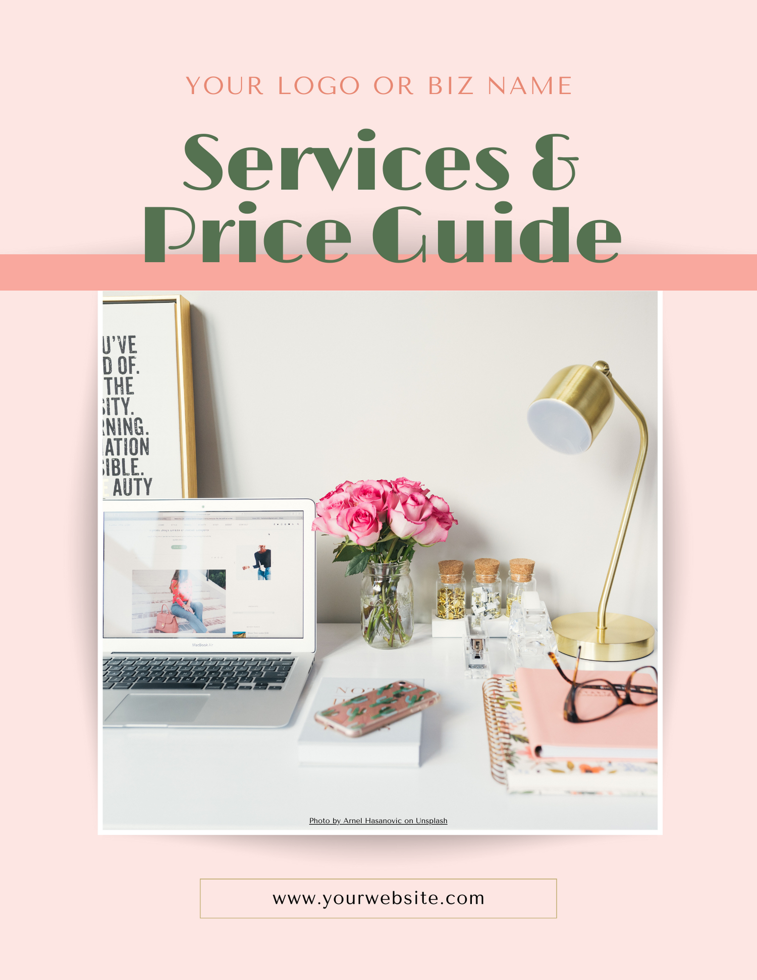 Services &amp; Price Guide Canva Template